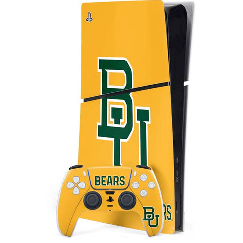 Baylor University BU Yellow PS5 Slim Digital Edition Console Skin